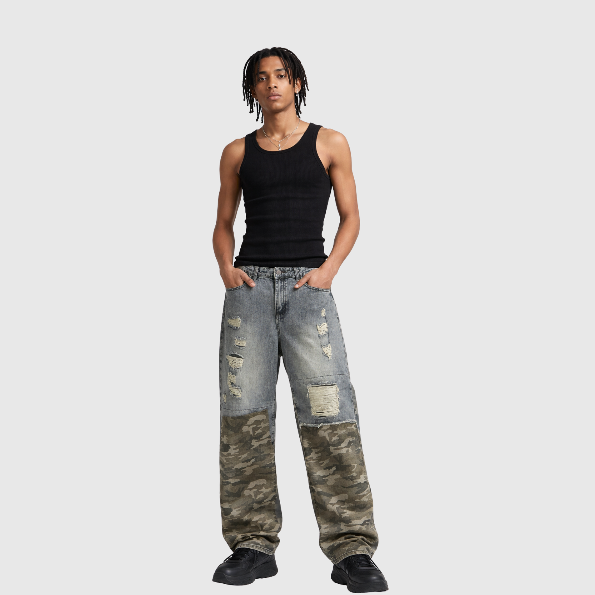 Camo Patch Denim Jeans