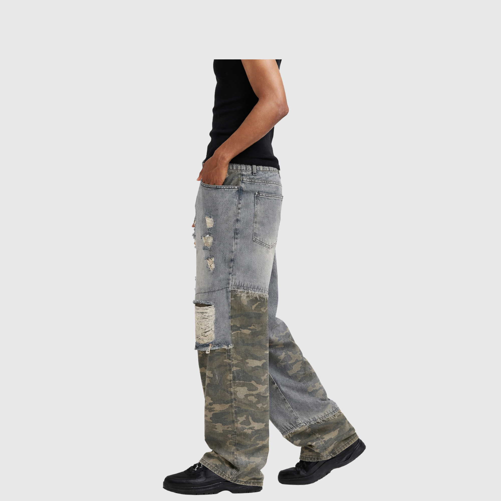Camo Patch Denim Jeans