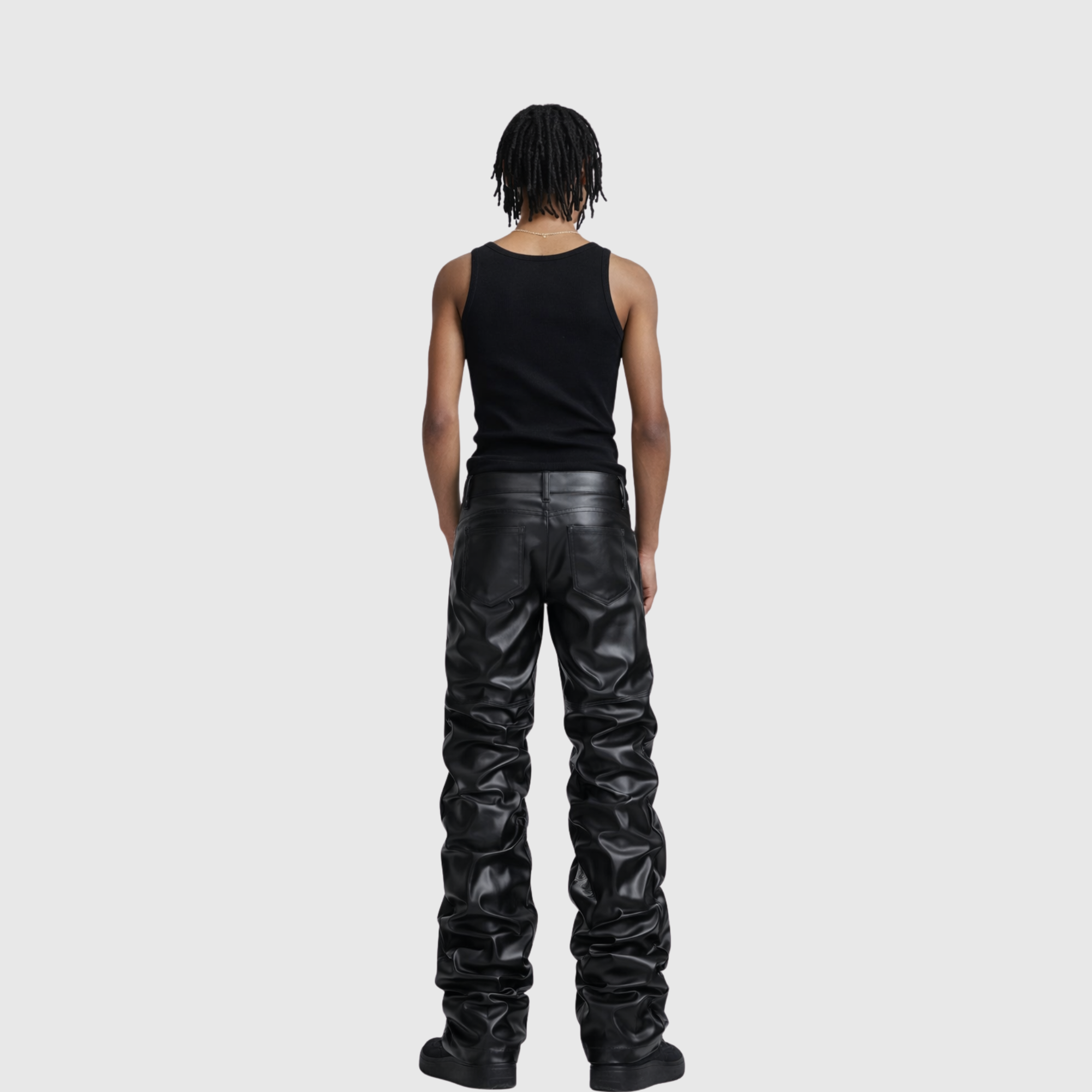 Stacked Leather Pants