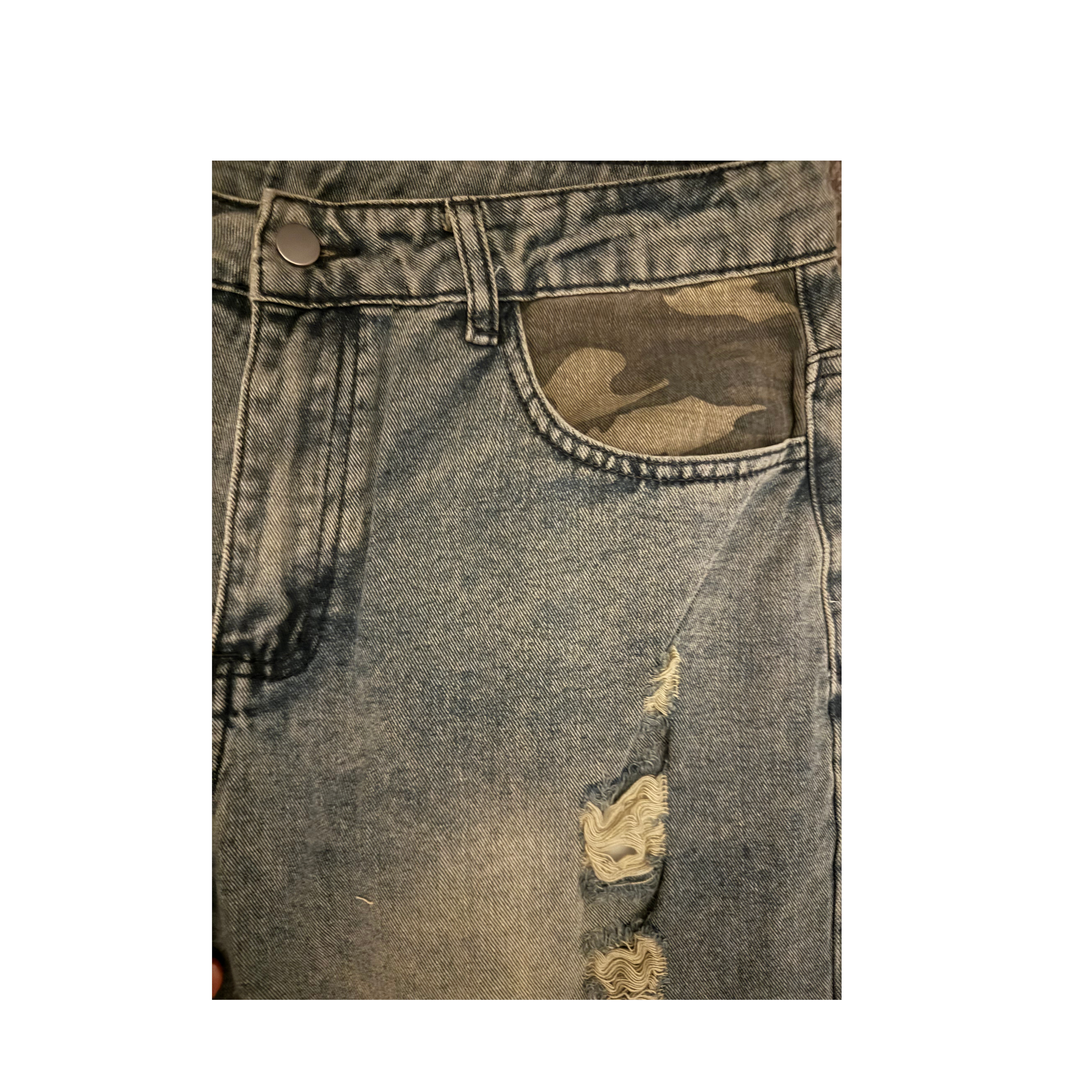 Camo Patch Denim Jeans
