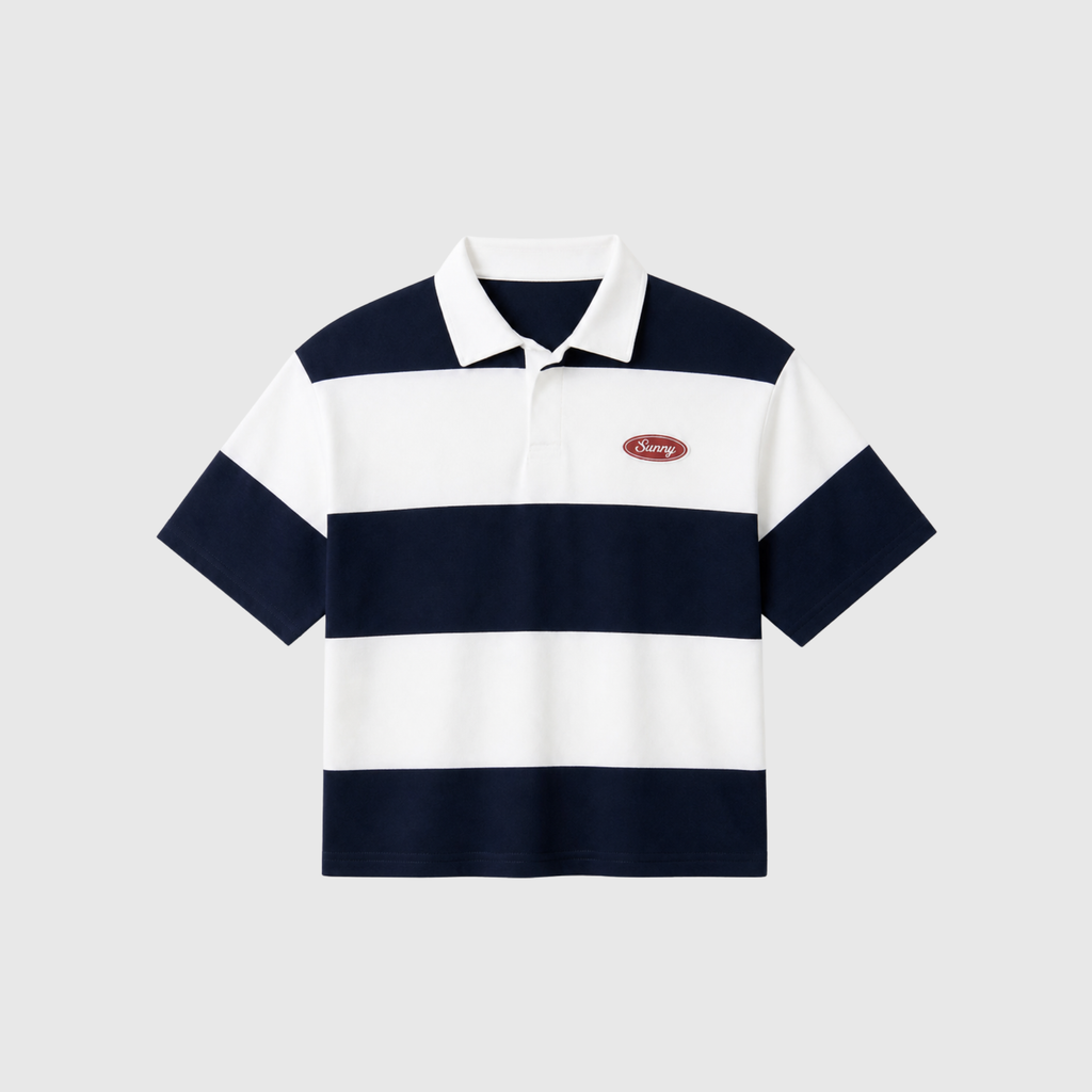 Navy Block Polo