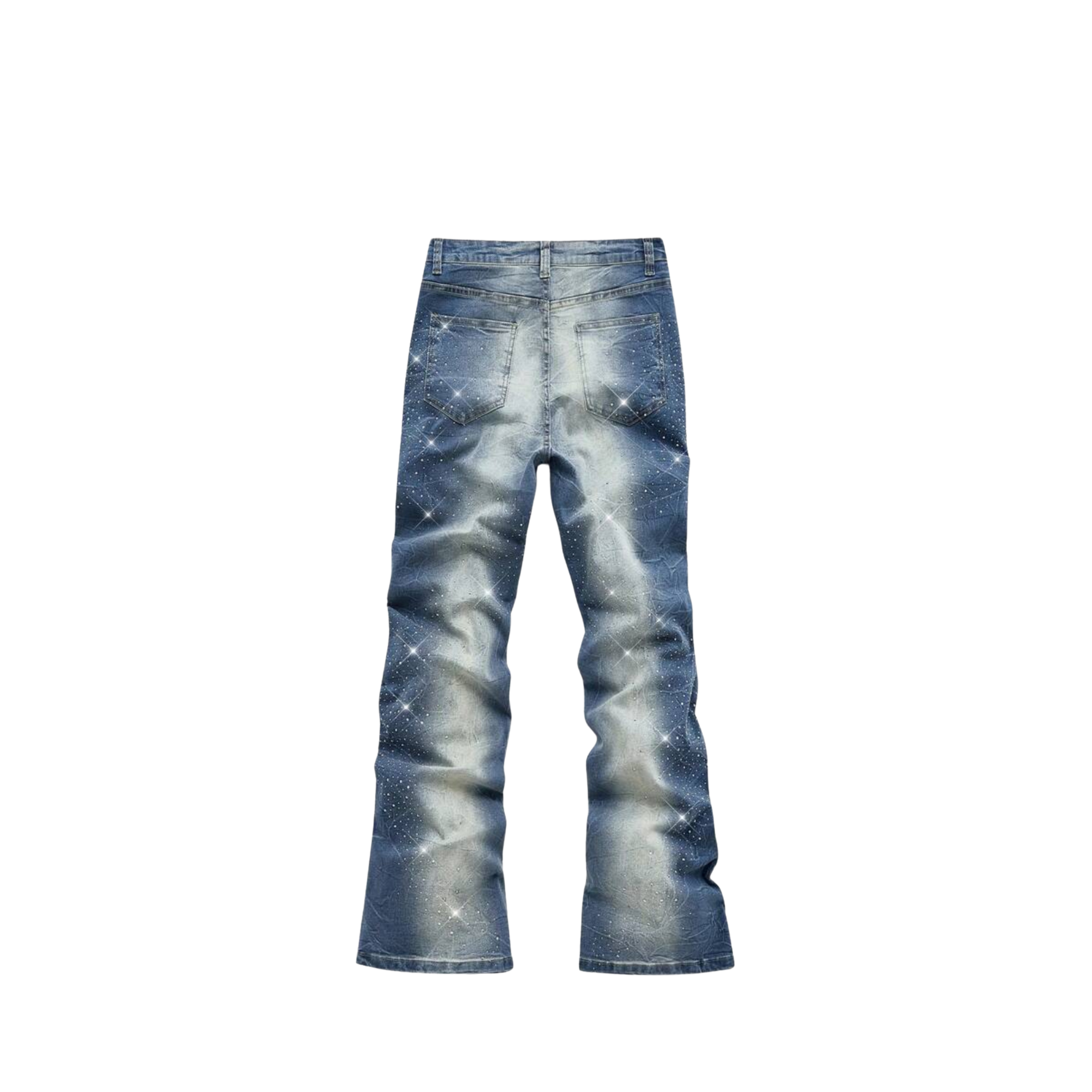 Rhinestone Stacked Denim Jeans