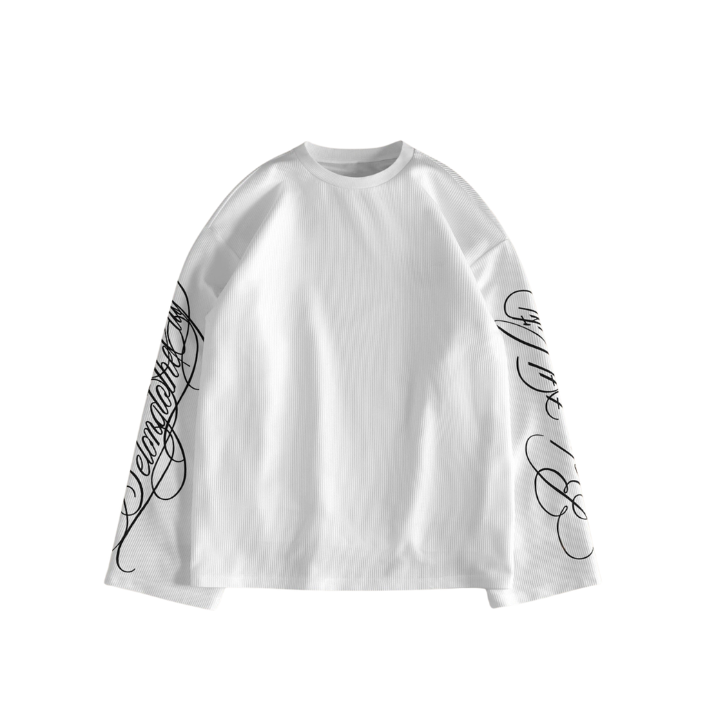 Calligraphy Oversized Rib Longsleeve