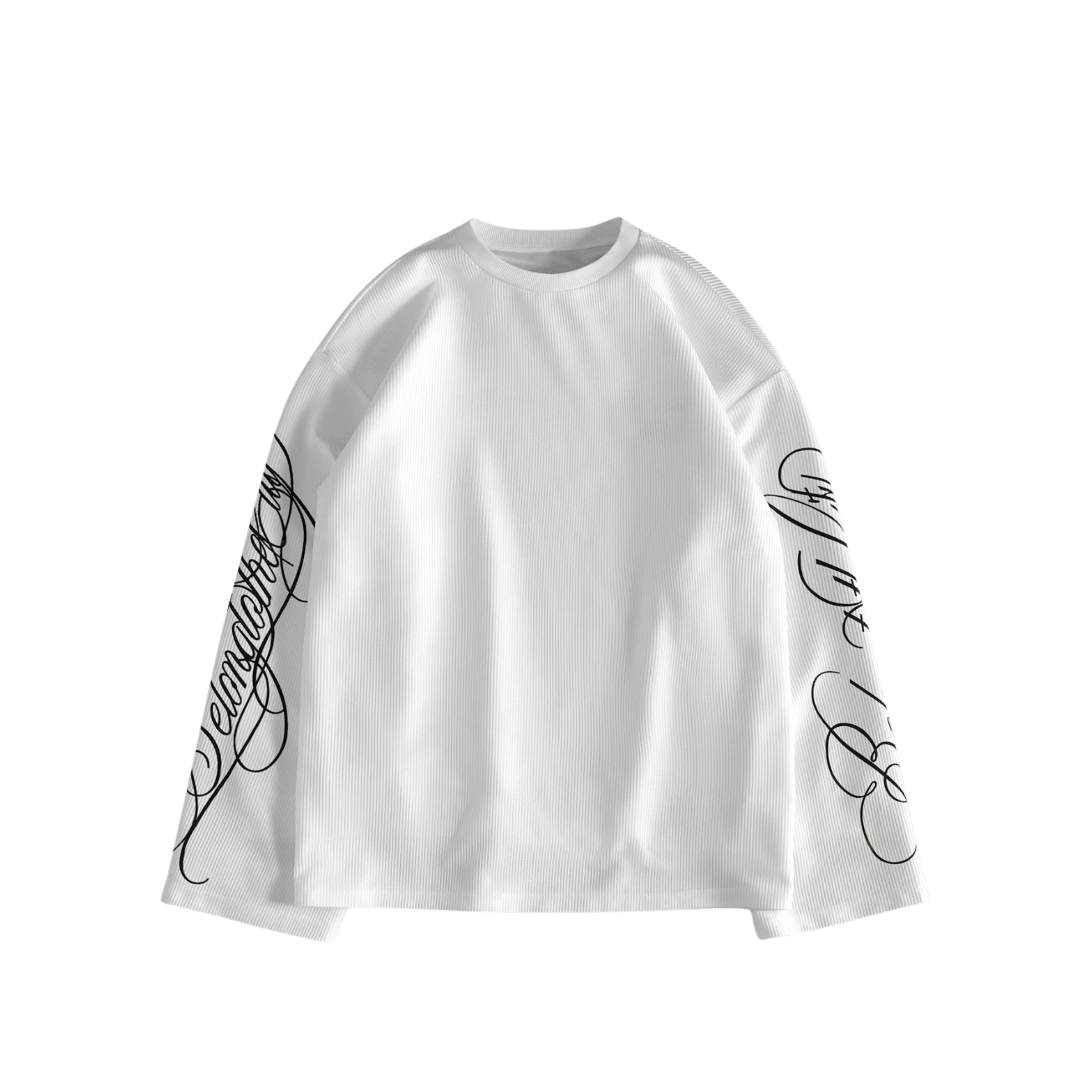 Calligraphy Oversized Rib Longsleeve
