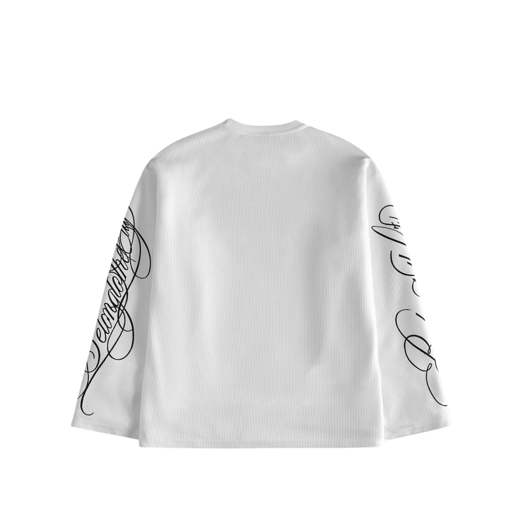 Calligraphy Oversized Rib Longsleeve